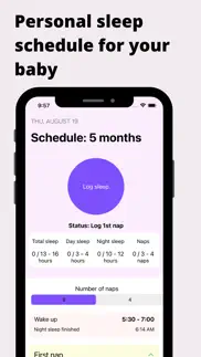 newborn sleep log & schedule iphone screenshot 2