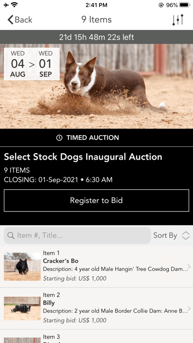 Select Stock Dog Sales Screenshot