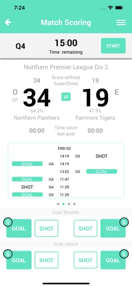 Game screenshot NetScore Netball Scoring apk