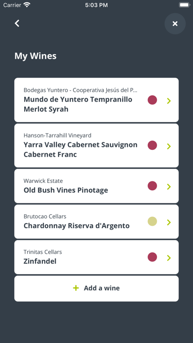 WineStein wine advisor Screenshot