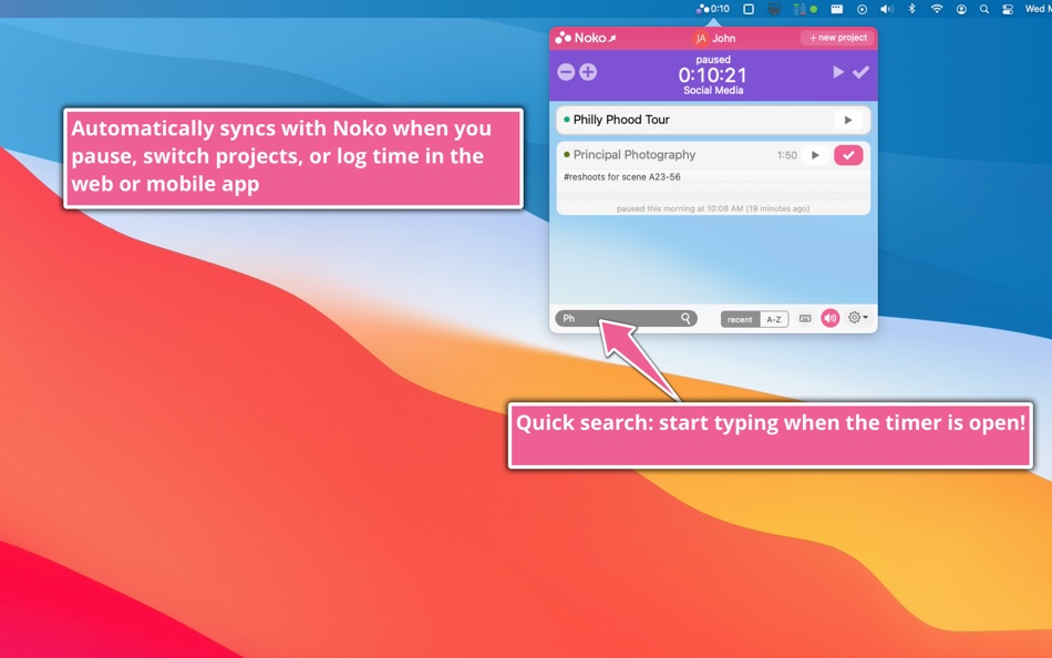 #2. Noko Time Tracking (macOS) 由: Slash7, LLC
