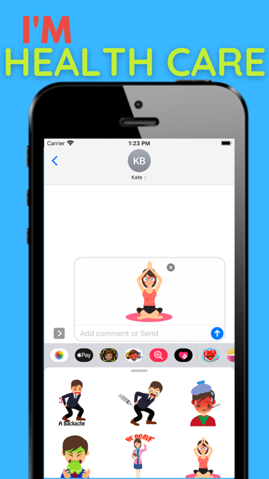 I'm health Care emoji Stickers Screenshot