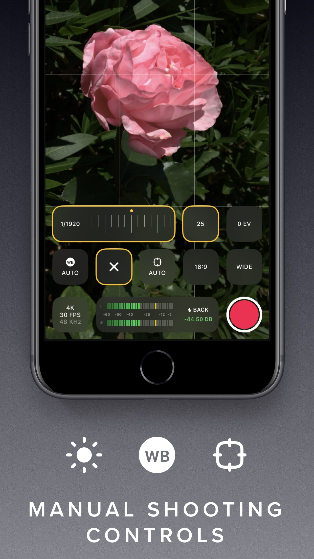 Screenshot do app REC - Pro Video Camera