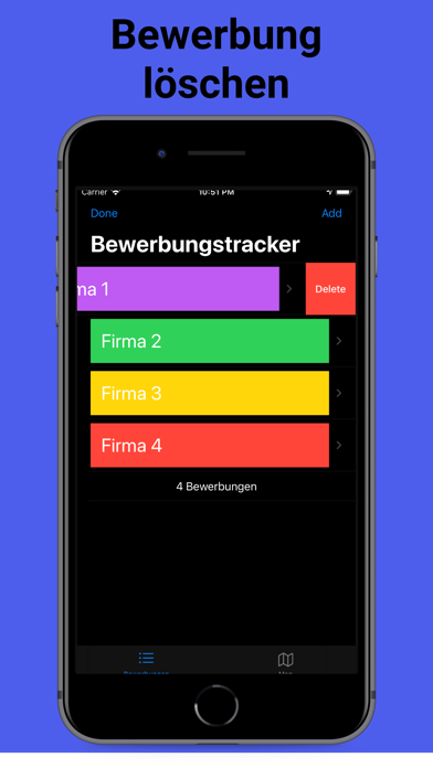 BewerbungsTracker Screenshot