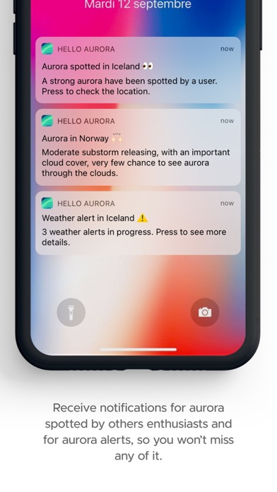 hello aurora: forecast app Screenshot