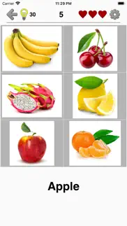 fruit and vegetables - quiz iphone screenshot 2