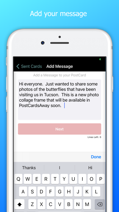 PostCardsAway Screenshot