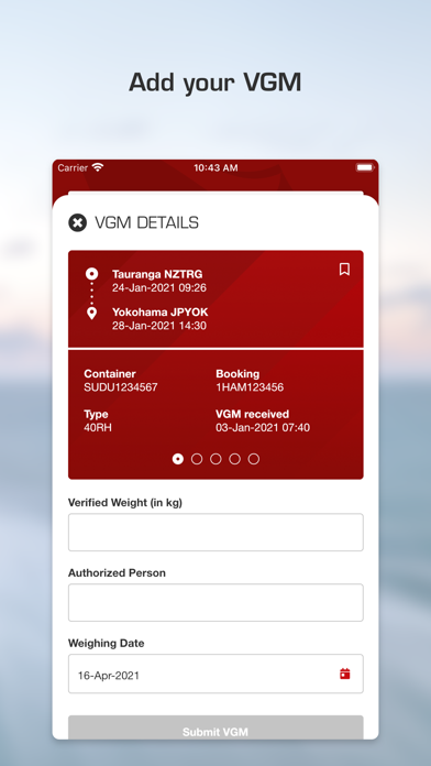 Hamburg Süd eCommerce Screenshot