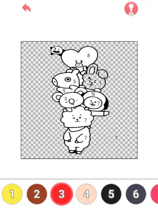 Captura de Pantalla 2 bt21 coloring book iphone