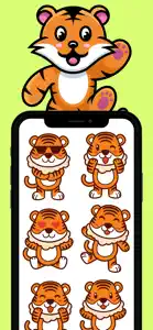 Baby Tiger Stickers! screenshot #1 for iPhone