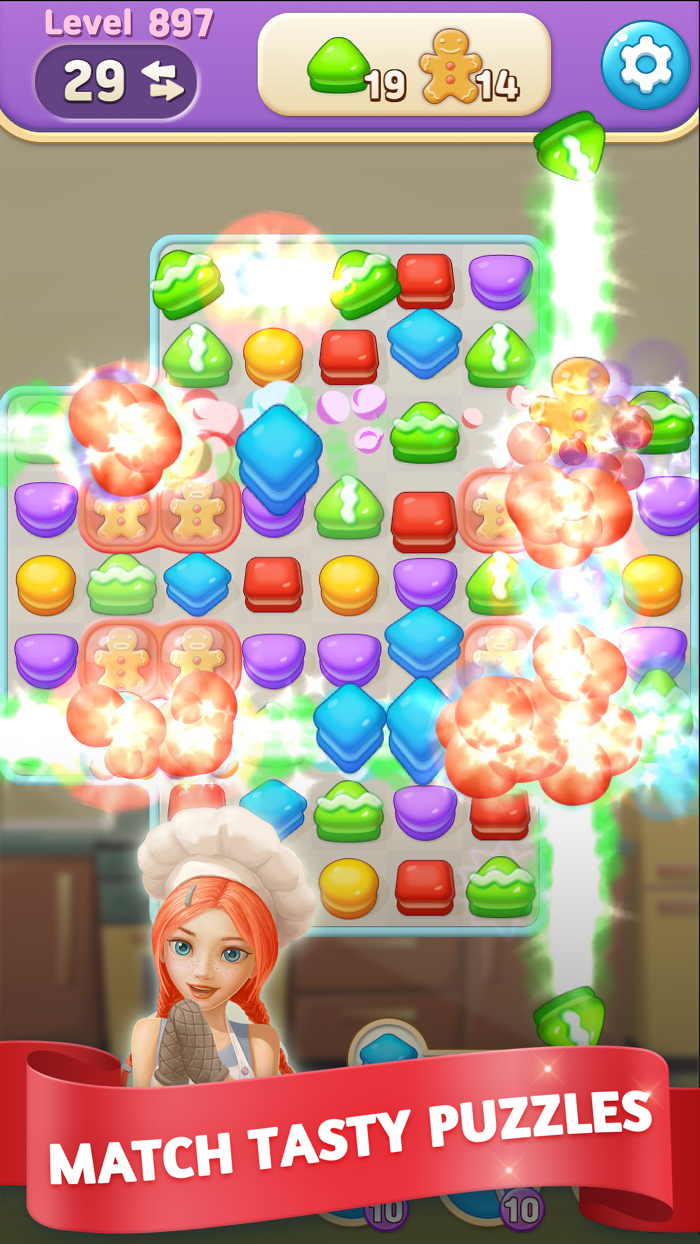 Cake Cooking POP Puzzle Match