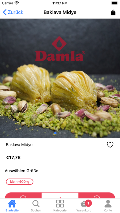 Damla Baklava Shop Screenshot