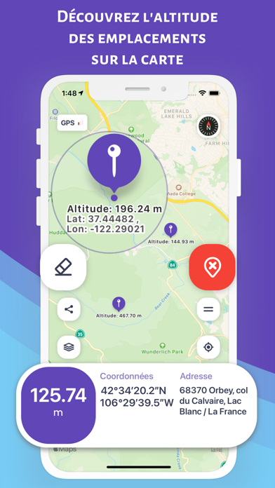 Screenshot #1 pour Altimètre Pro: GPS, Boussole
