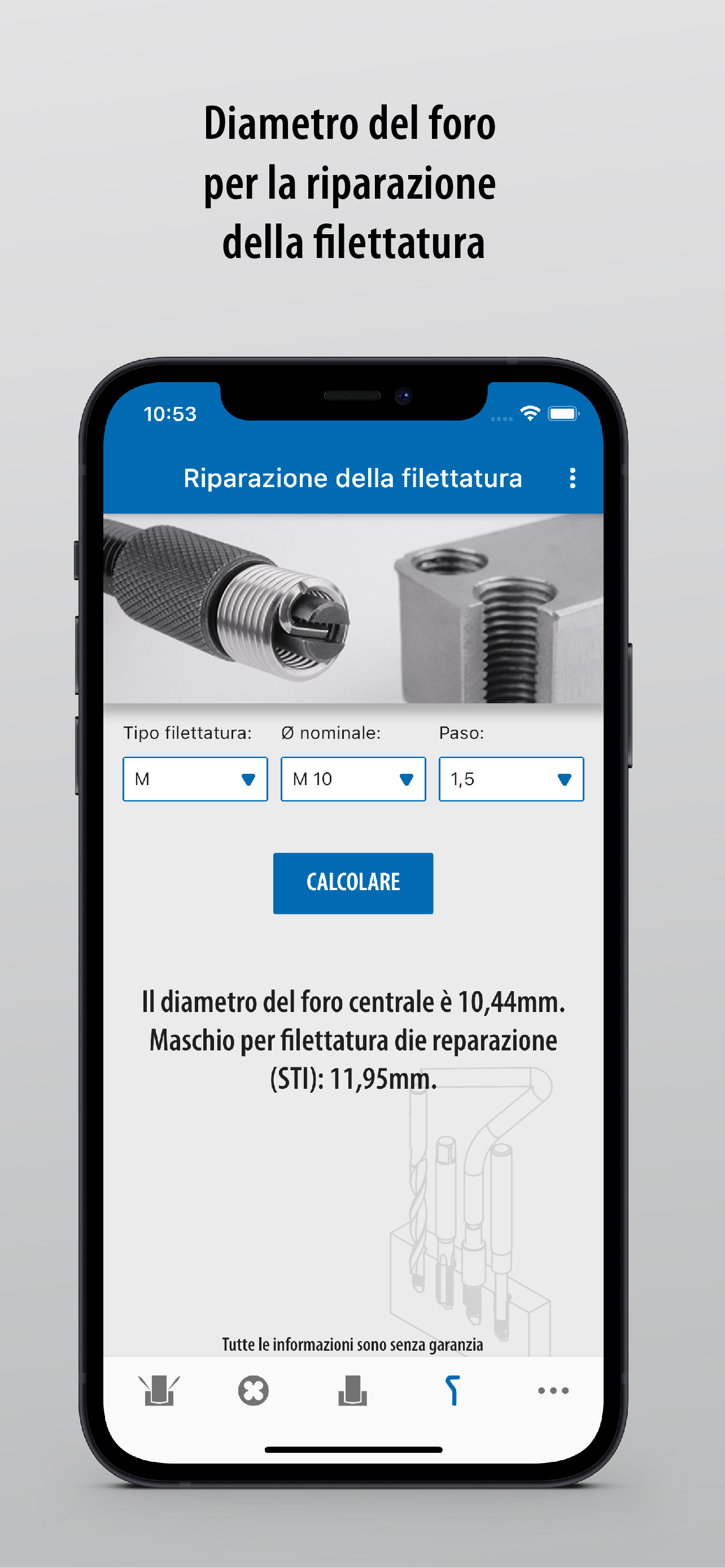 Calcolatore di Filettatura