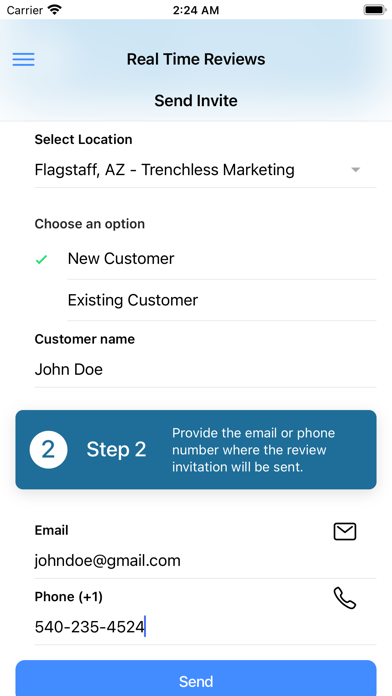 Real Time Marketing Screenshot