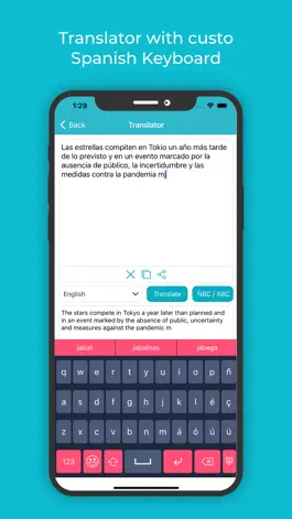 Game screenshot Spanish Keyboard : Translator hack