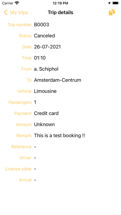 AMS Business Taxi Screenshot