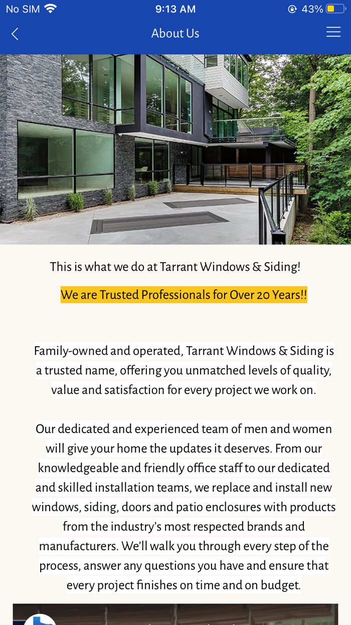 Tarrant Windows and Siding