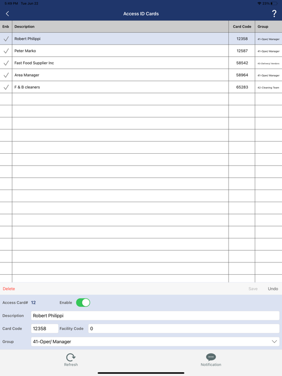 Gemini Commercial Security App iPad screenshot