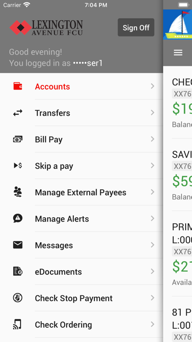 Lexington Avenue FCU Screenshot