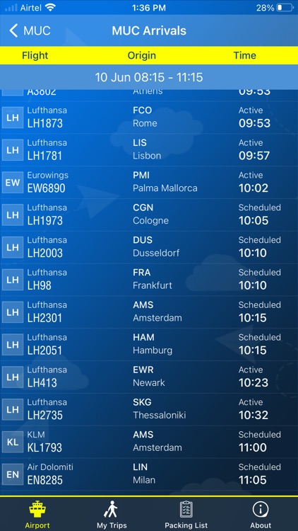 Munich Airport Info + Radar