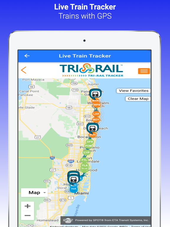 Koolrail - Tri Rail App Today iPad screenshot 4 - Travel app