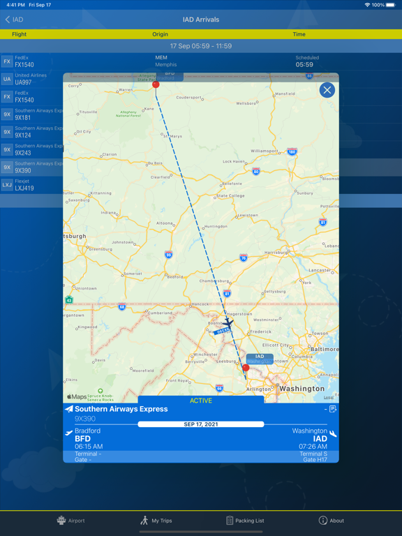 Screenshot #6 pour Washington Airport Info +Radar