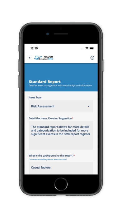 QAOSH AviationSMS Screenshot