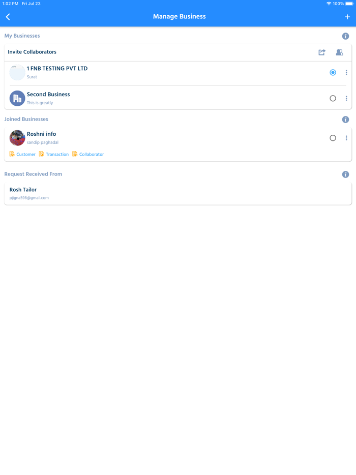 CreditLog – Ledger Account