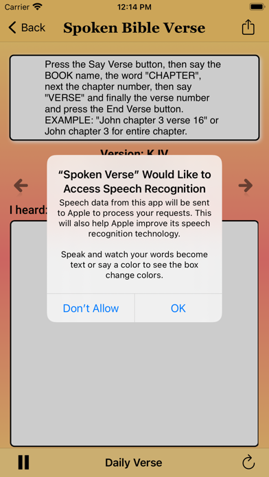 Spoken Verse Screenshot