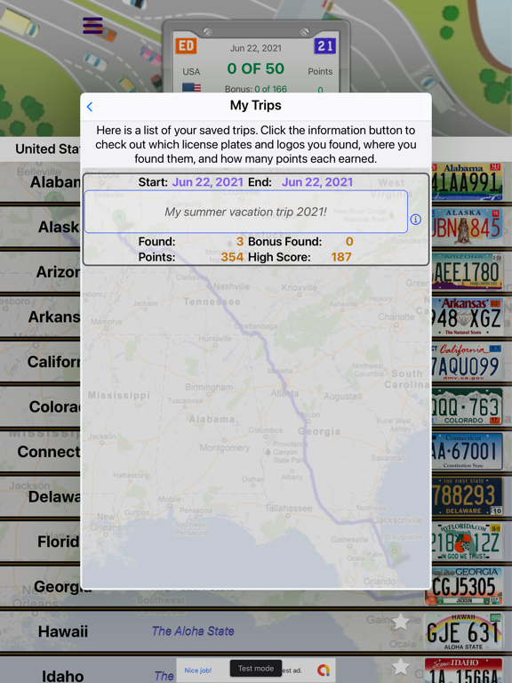 Plates - Family Travel Game iPad screenshot 4 - Travel app