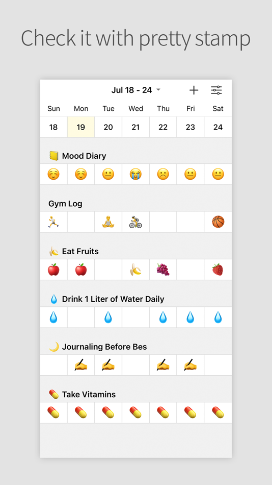 #1. DAILY STAMP - My own routine (iOS) 由: youngjin seo