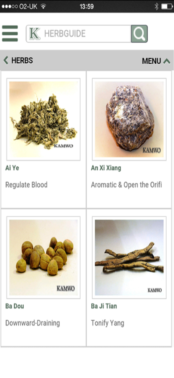 Kamwo Herbal 2.0 Reference App