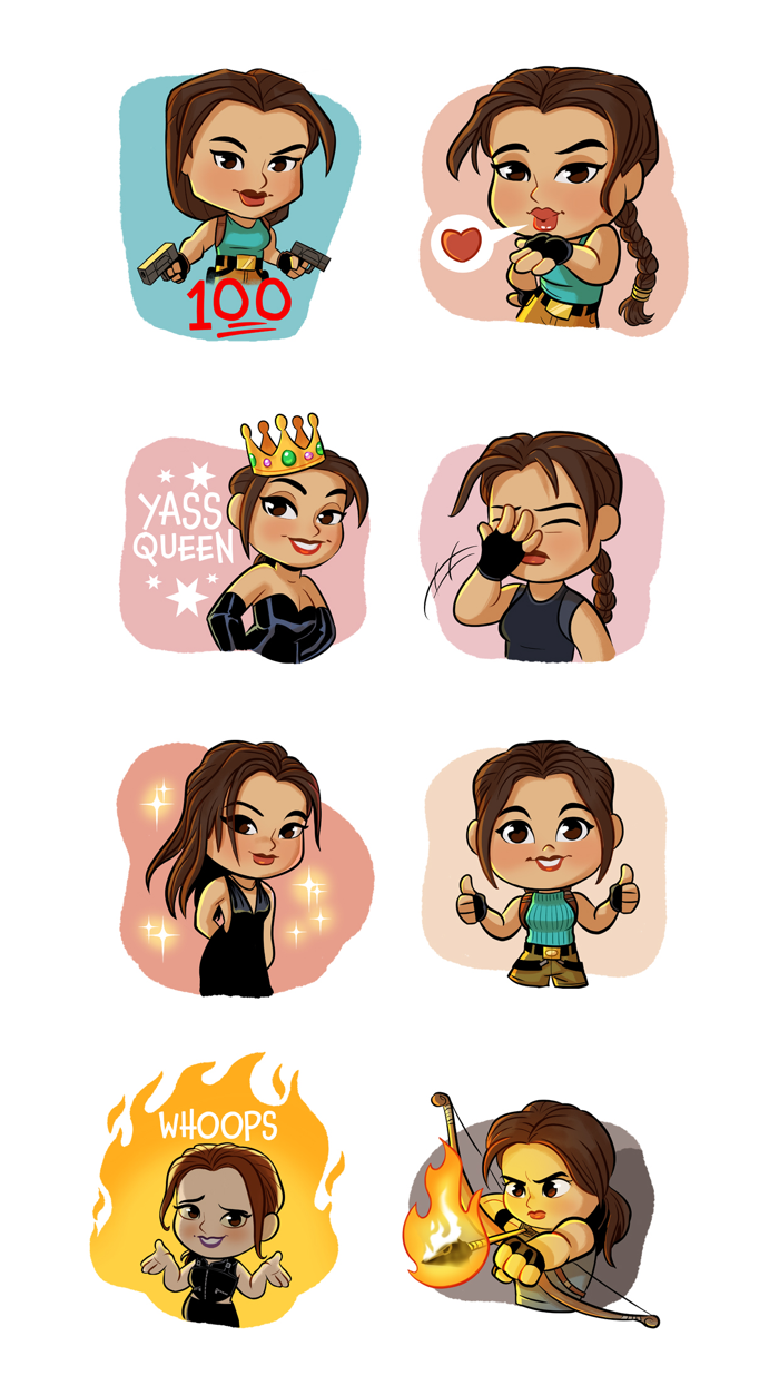 Tomb Raider 25 Sticker Pack
