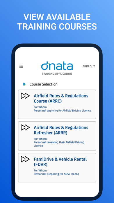 dnataSG Training Screenshot