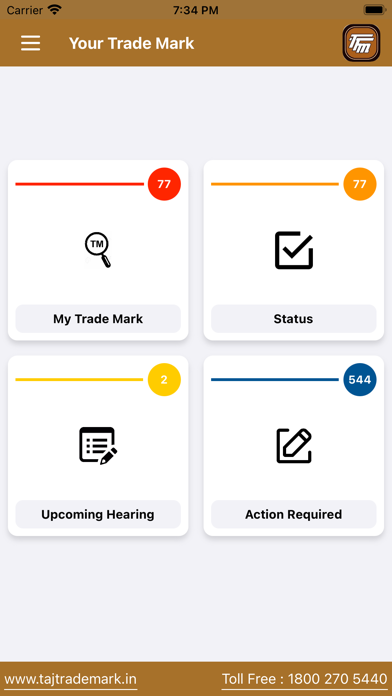 Taj Trade Mark Screenshot