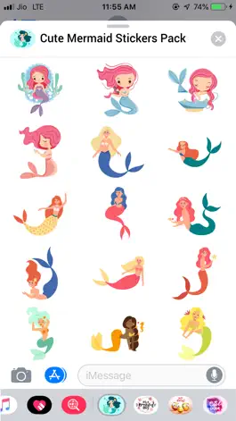 Game screenshot Cute Mermaid Stickers Pack apk