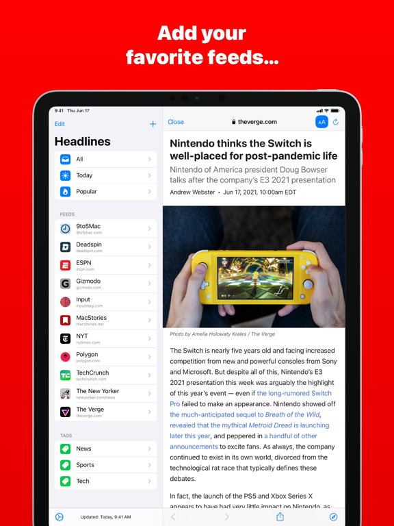 Screenshot #6 pour Headlines - News & Widgets