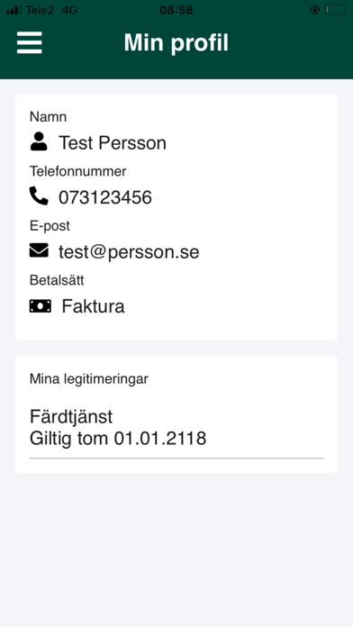Lunds Färdtjänst Screenshot