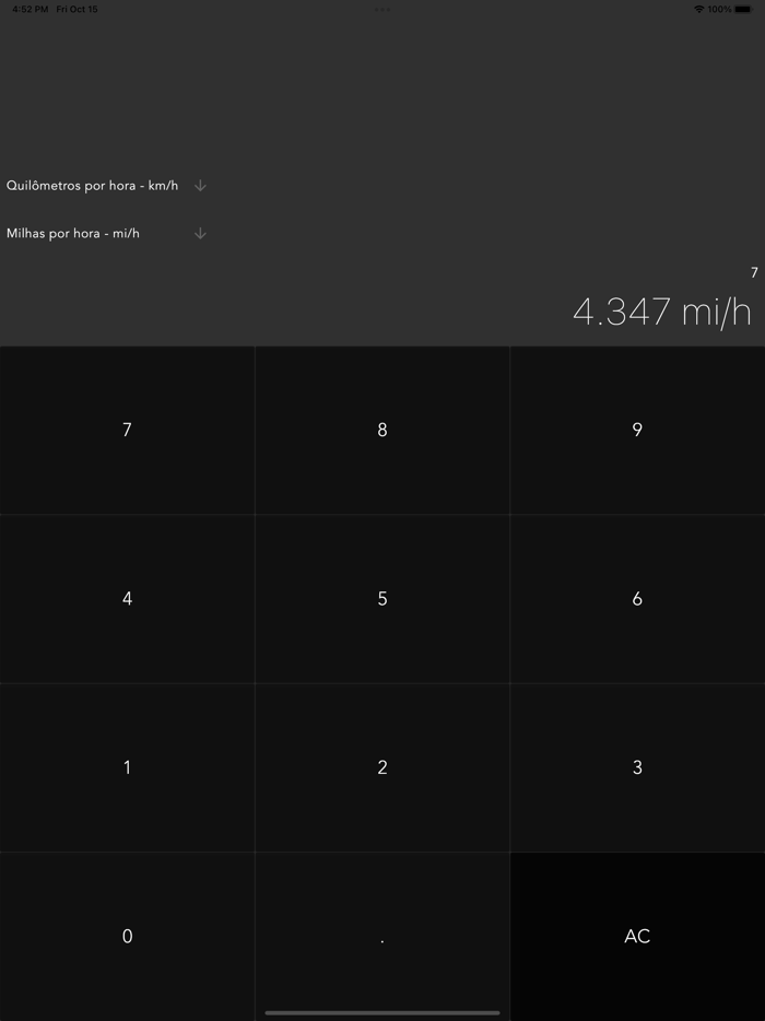 Conversor de medidas e valores