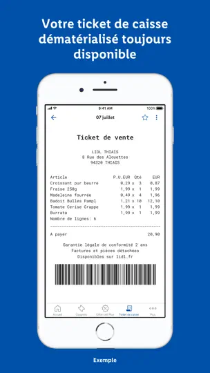 Capture d'écran de Lidl Plus sur iPhone 5