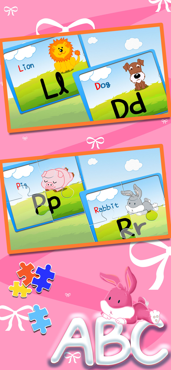 Alphabet ABC jigsaw flash card