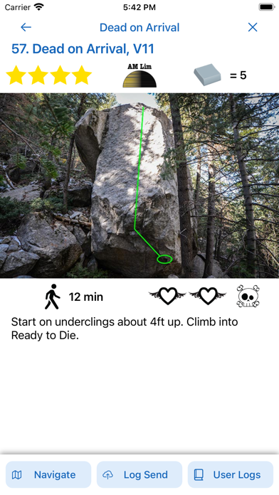 LCC Bouldering Guidebook Screenshot