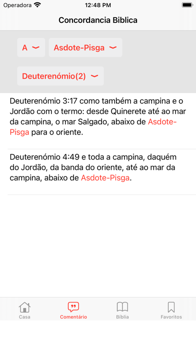 Concordância da Bíblia Screenshot