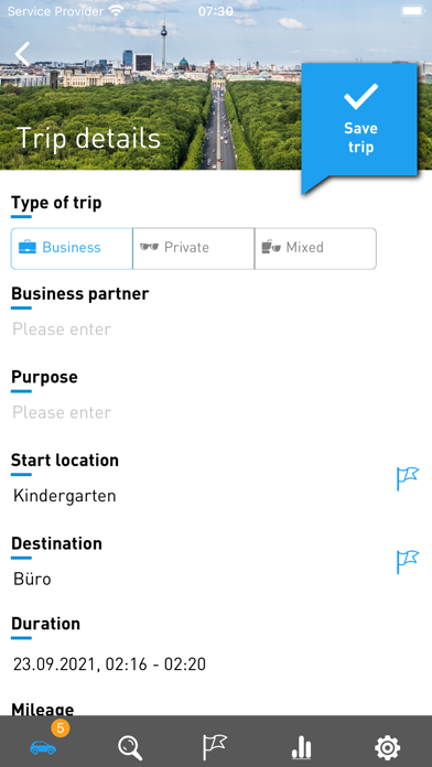 AutoLogg - Fahrtenbuch App Screenshot