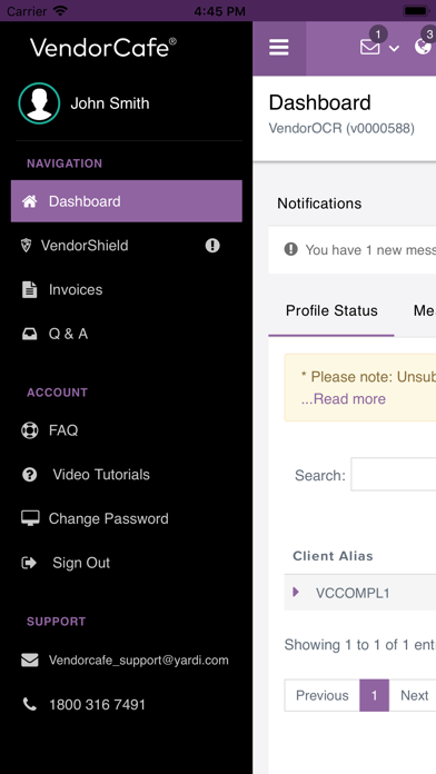 VendorCafe Screenshot