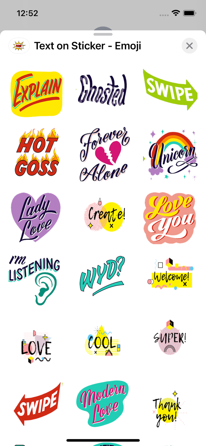 Text on Sticker - Emoji