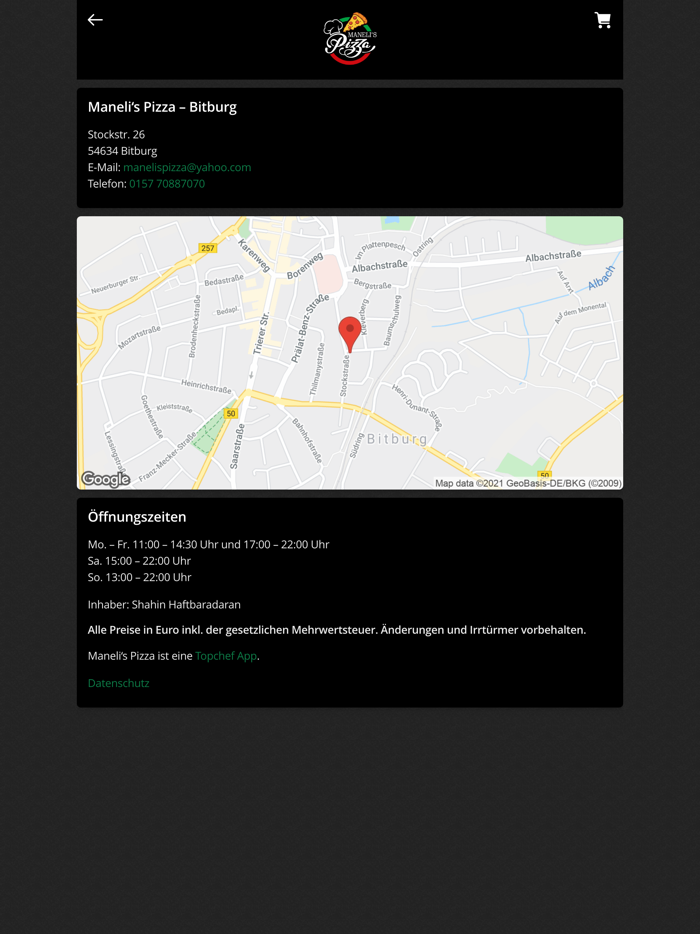 Maneli‘s Pizza Bitburg