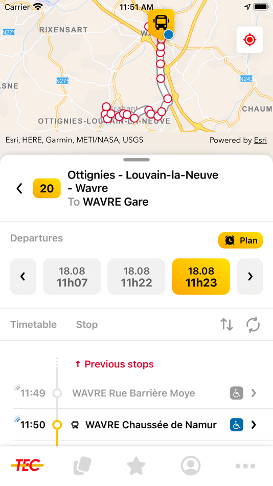 #6. TEC (iOS) 由: Operateur de Transport de Wallonie SA
