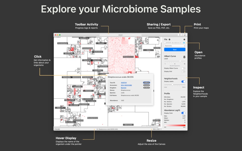 #2. Jasper: Microbiome Maps (macOS) Podle: Appsymas, LLC